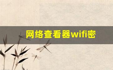 网络查看器wifi密码,wifi密码查看 免root权限